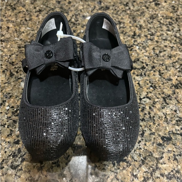 Michael Kors Other - Michael Kors Black Glitter Bow Kids Dress Shoes